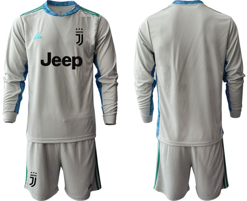 Men 2020-2021 club Juventus gray long sleeve goalkeeper Soccer Jerseys